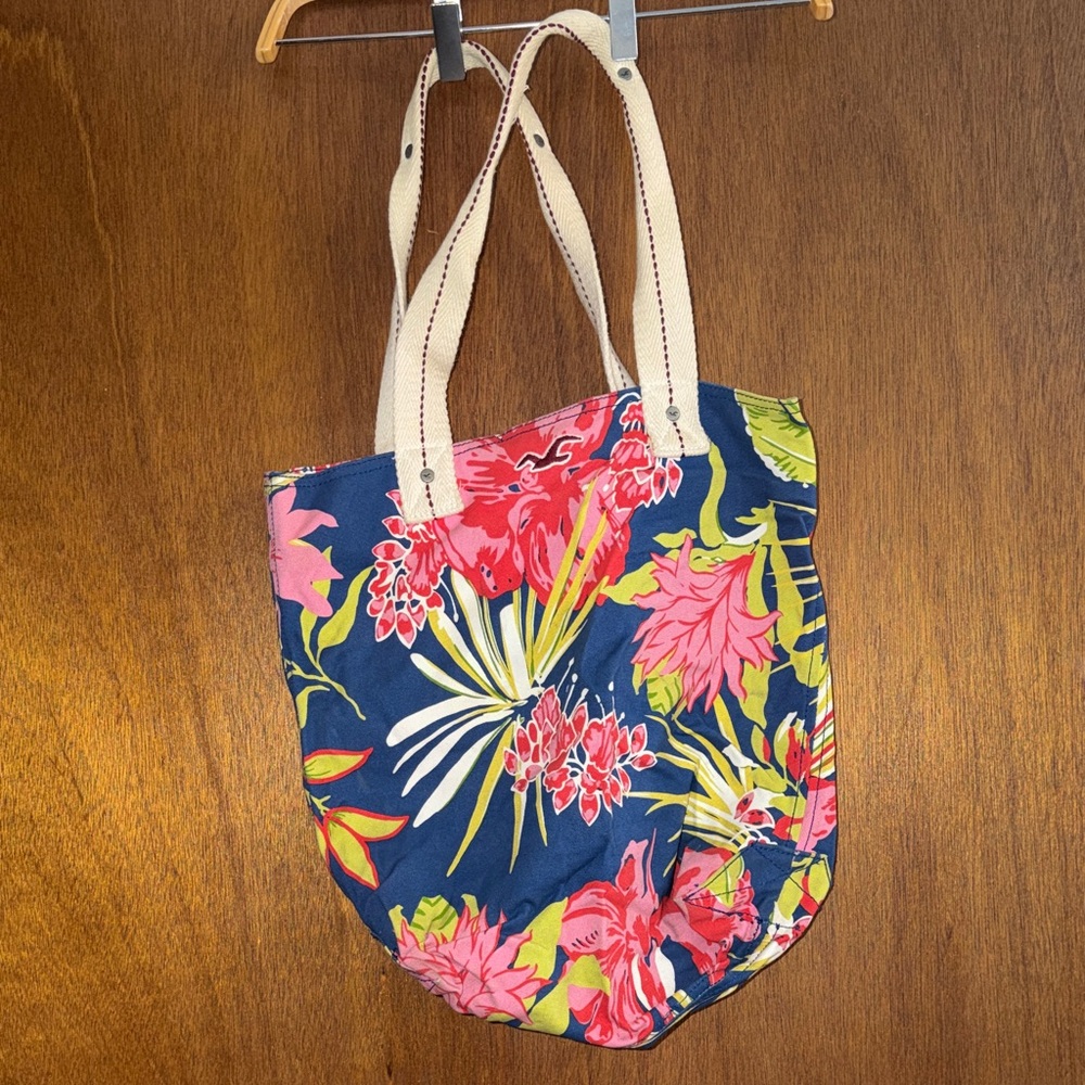 Hollister Canvas Floral Tote Bag